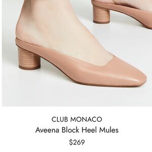 Club Monaco Aveena leather Mules